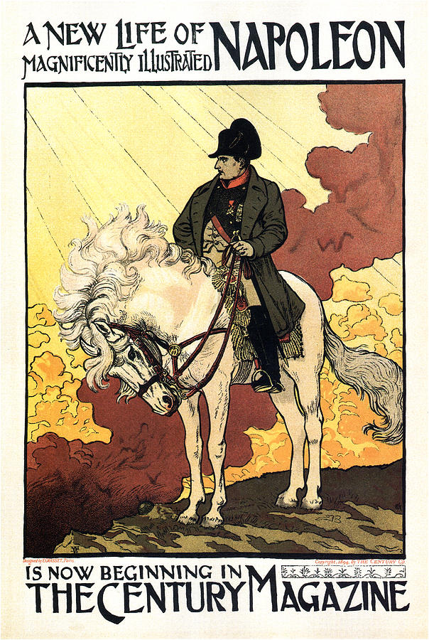 The Century Magazine - Life Of Napoleon - Magazine Cover - Vintage Art Nouveau Poster Mixed Media