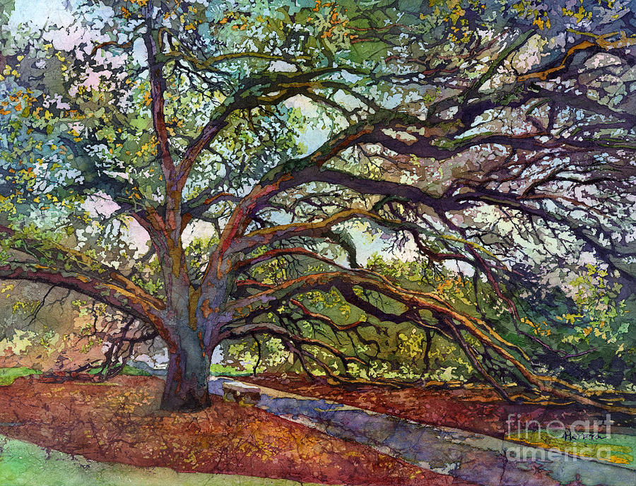 Oak Painting - The Century Oak by Hailey E Herrera