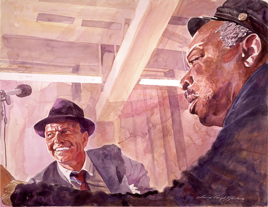 Frank Sinatra Painting - The Chairman Meets the Count by David Lloyd Glover