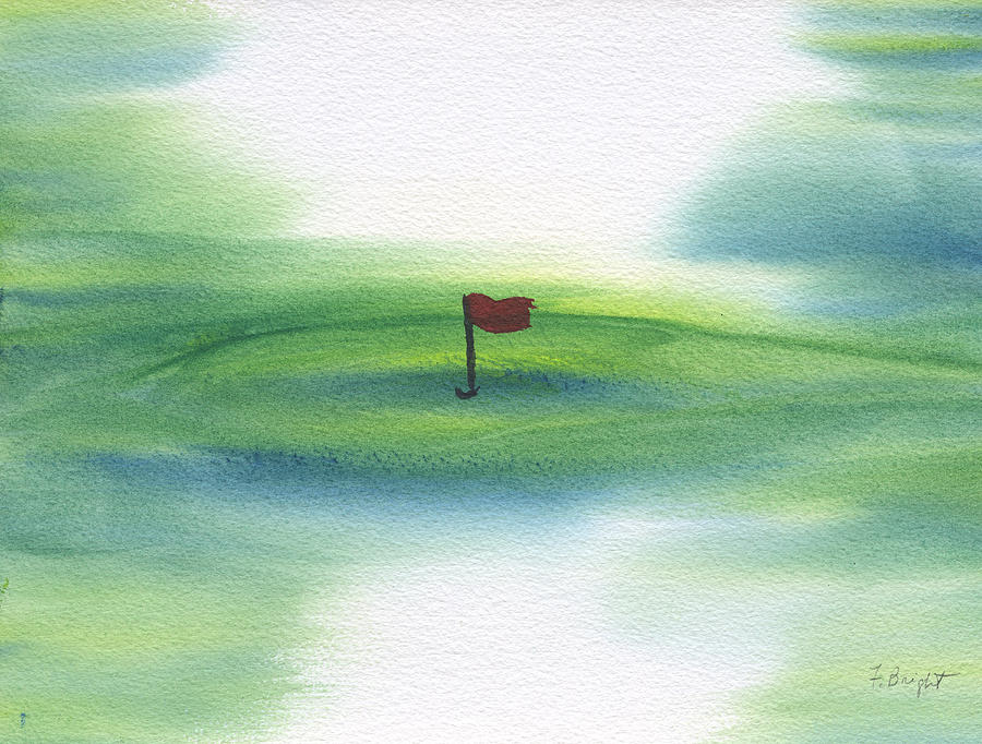 Golf Painting - The Challenge  by Frank Bright