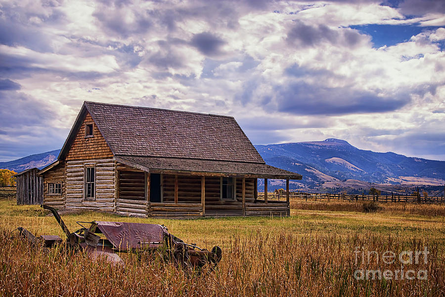 The Chambers Homestead in Grand Teton National Park Photograph by Priscilla Burgers