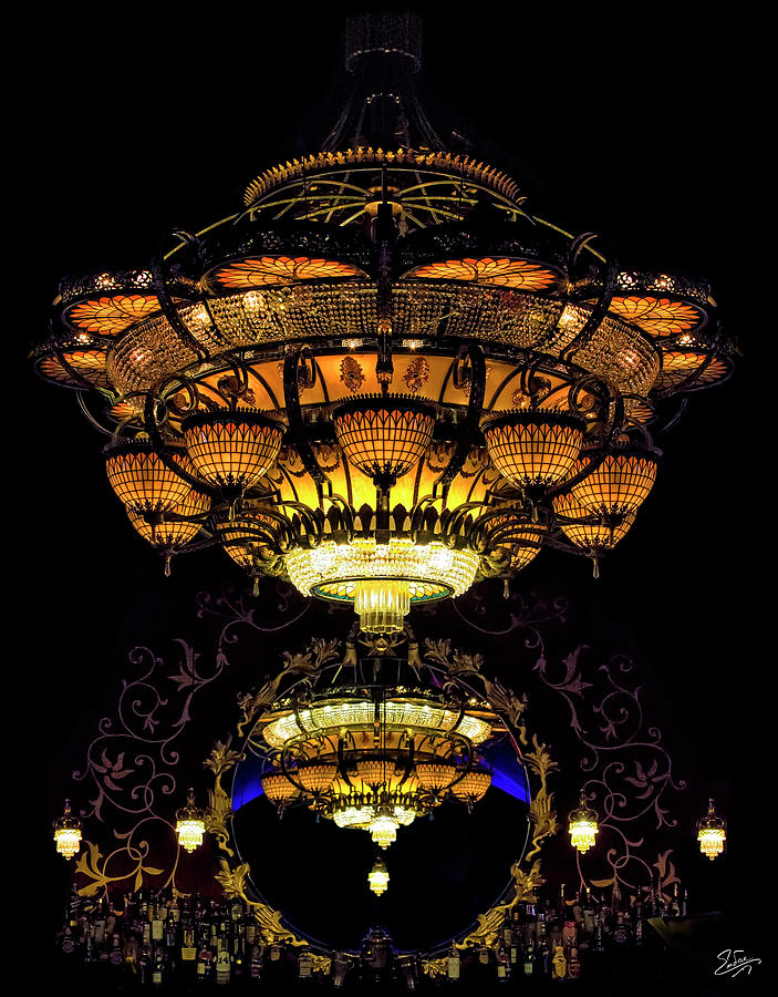 The Chandelier At Romanovs Restaurant Photograph by Endre Balogh