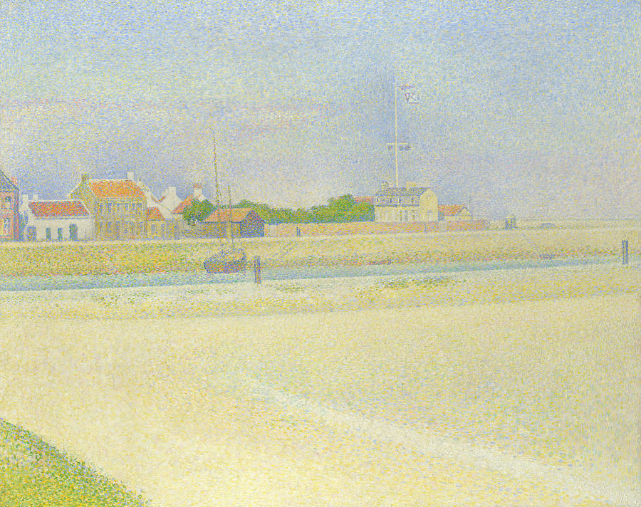 The Channel of Gravelines, Grand Fort Philippe Painting by Georges-Pierre Seurat