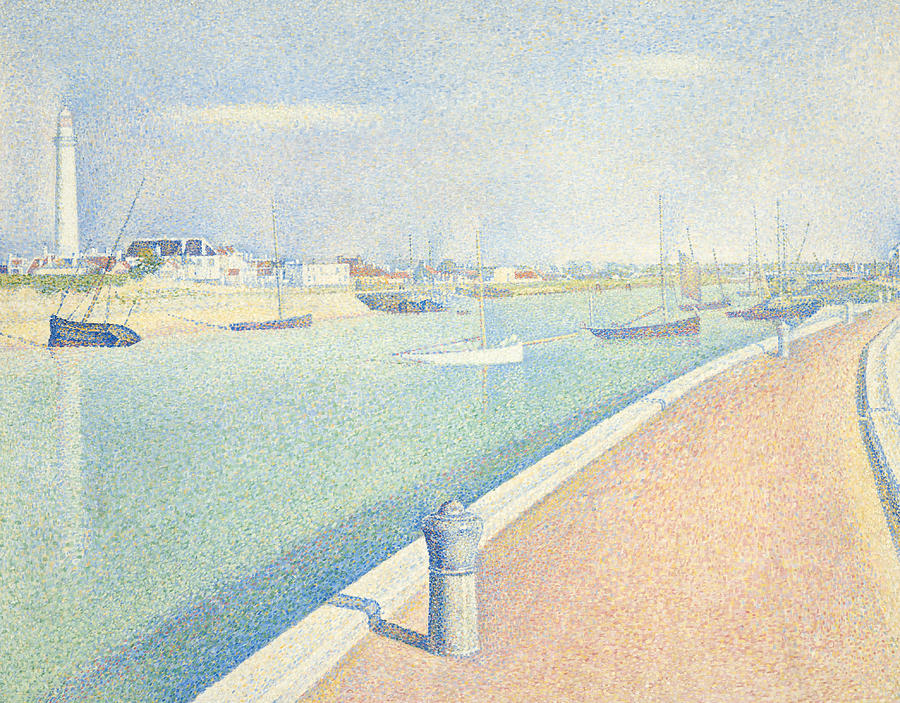 The Channel of Gravelines Petit Fort Philippe Painting by Georges-Pierre Seurat