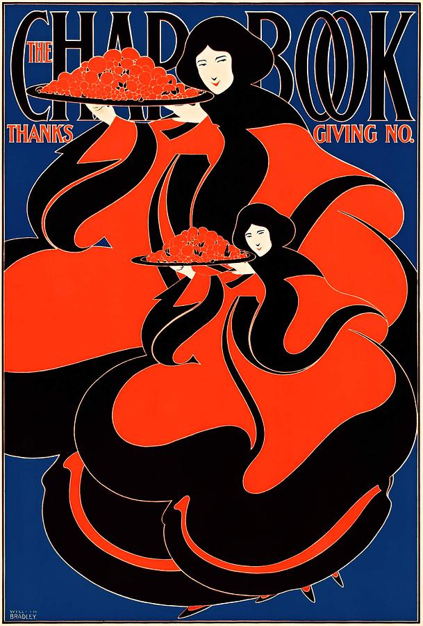 The Chap Book, Thanksgiving number, advertising poster, 1895 Painting by Vincent Monozlay