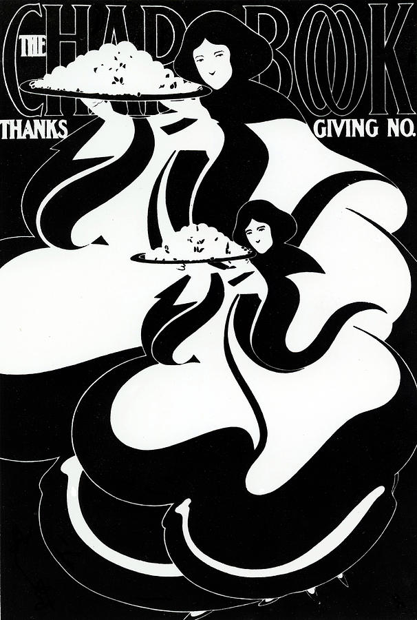 Thanksgiving Painting - The Chapbook Thanksgiving Front Cover by American School