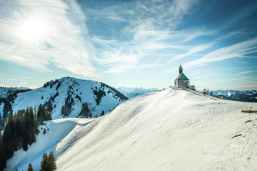 The chapel in the alps Photograph by Hannes Cmarits