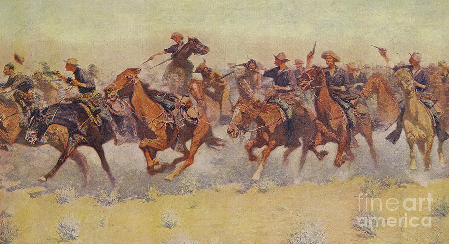 Frederic Remington Painting - The Charge by Frederic Remington