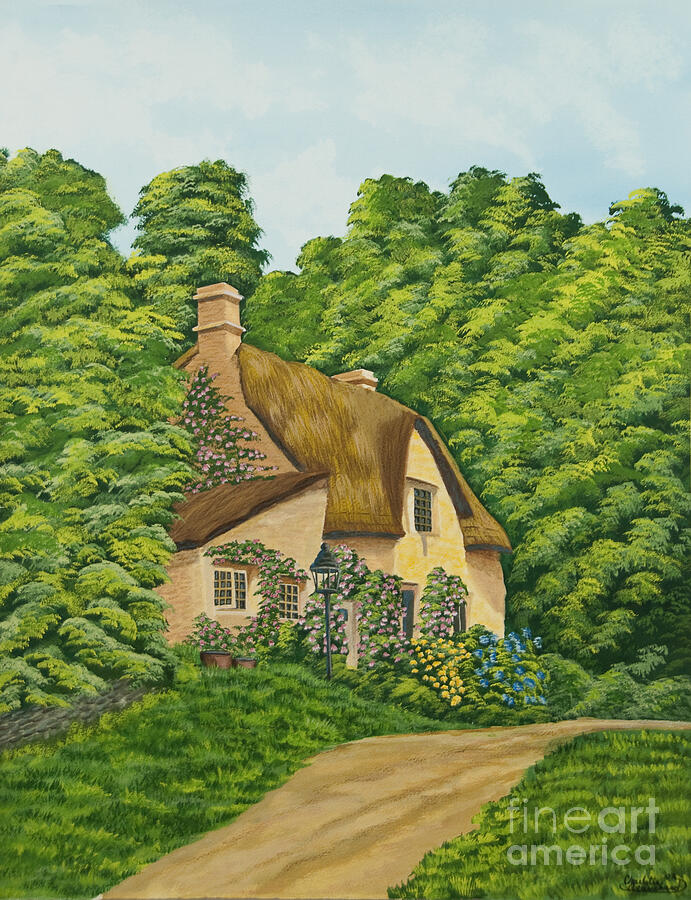 The Charm Of Wiltshire Painting by Charlotte Blanchard