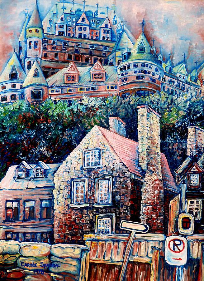 The Chateau Frontenac Painting by Carole Spandau