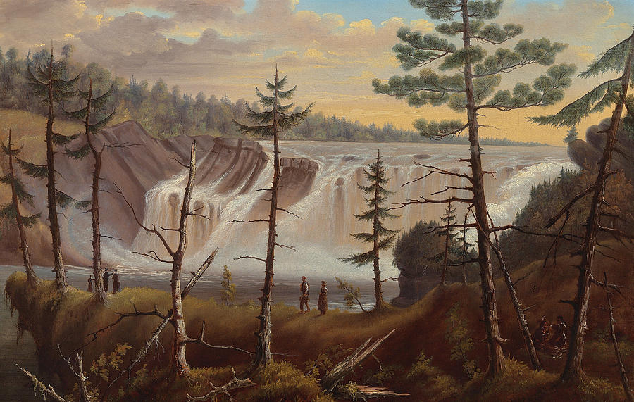 Sunset Painting - The Chaudiere Falls by Joseph Legare