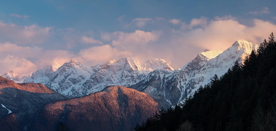 The Cheam Range Peaks of British Columbia Photograph by Michael Russell