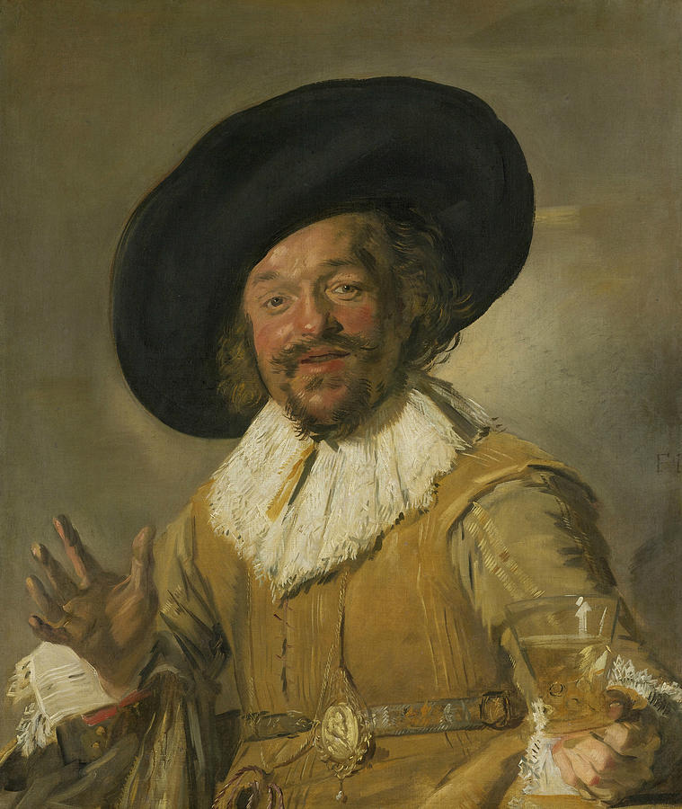 The cheerful drinker Painting by Frans Hals