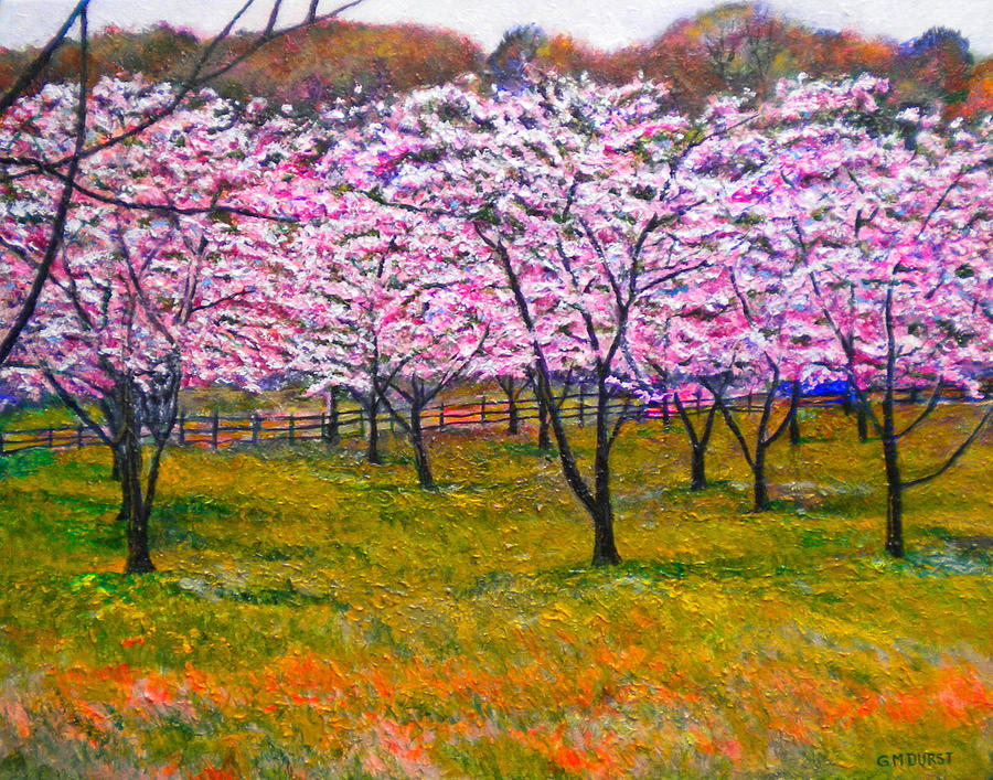 Tree Painting - The Cherry Orchard by Michael Durst