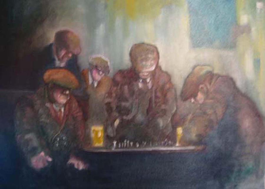 Impressionism Painting - The Chess Match by Kevin McKrell