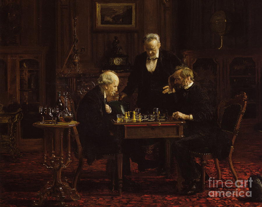 House Painting - The Chess Players by MotionAge Designs