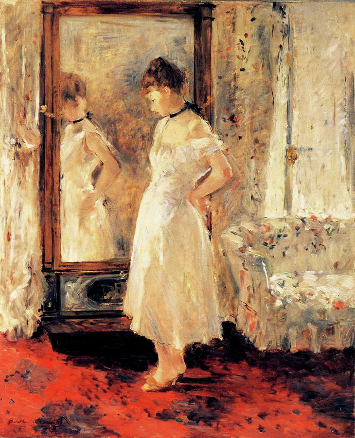 The Cheval Glass Painting by Berthe Morisot