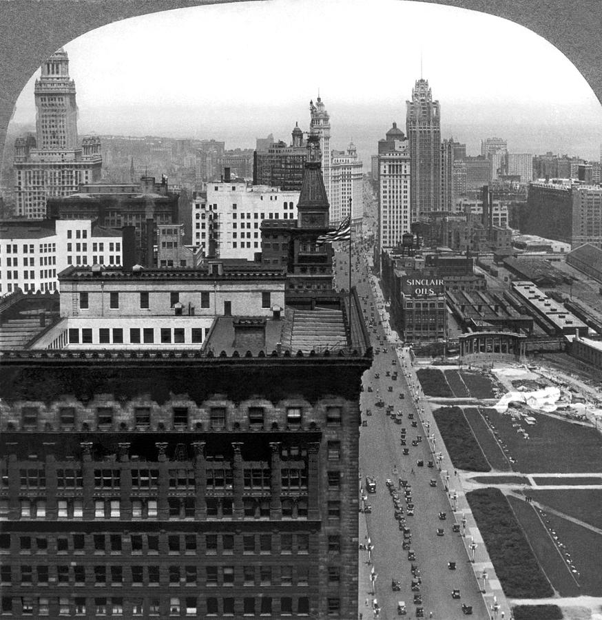 The Chicago Skyline Photograph by Underwood Archives