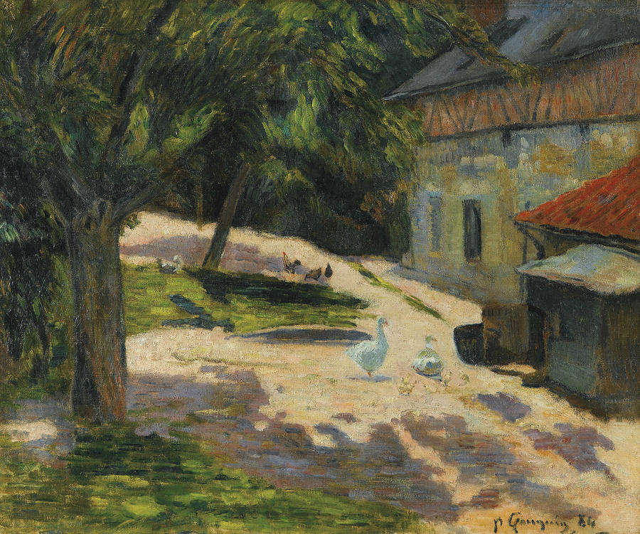 The Chicken Coop Painting by Paul Gauguin