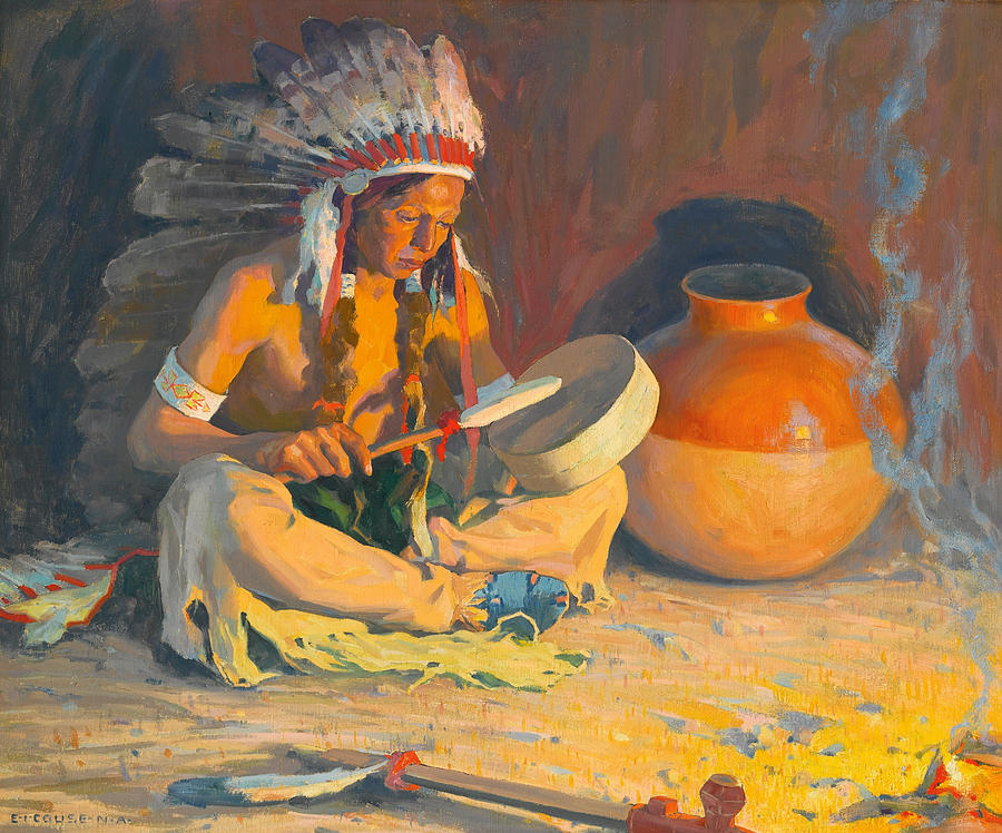 The Chiefs Song Painting by Eanger Irving Couse