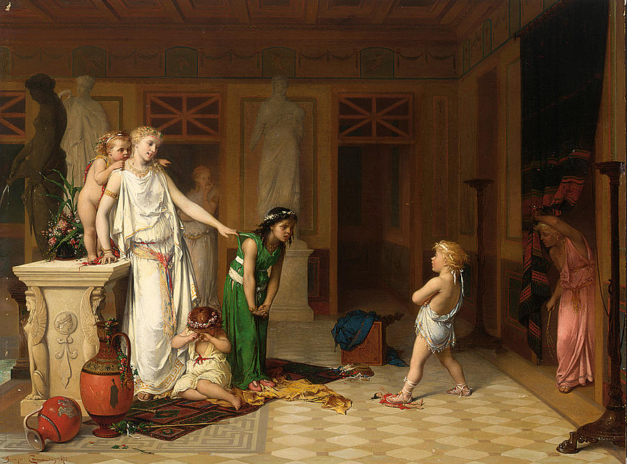 The Childrens Quarrel Painting by Pierre Olivier Joseph Coomans