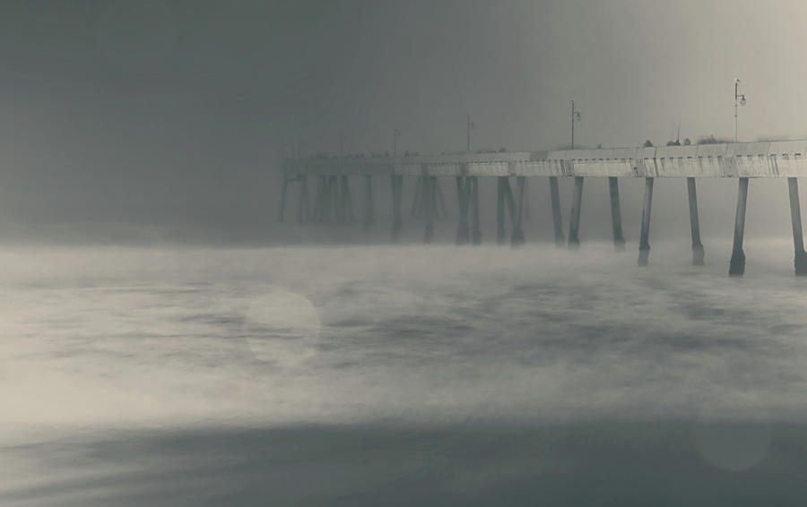 Pier Photograph - The Chill in my Bones by Laurie Search