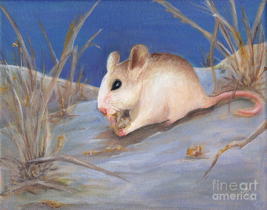 The Choctawhatchee beach mouse Painting by Robin Wiesneth
