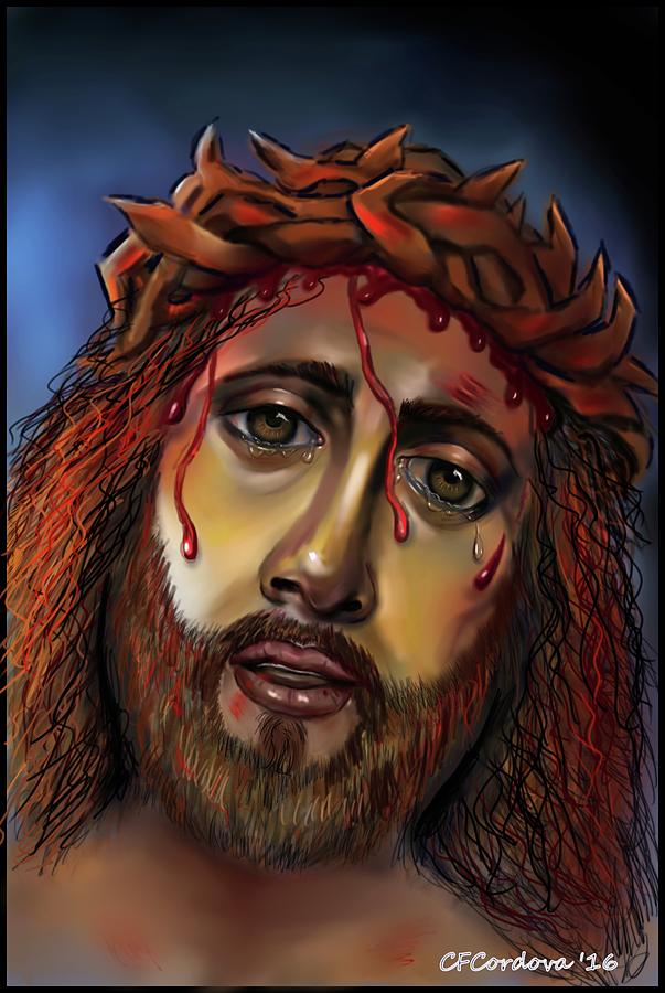 The Christ Digital Art by Carmen Cordova