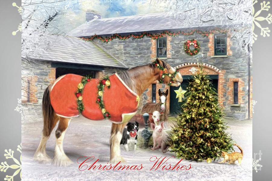 Farm Digital Art - The Christmas Star - Snowflake Edition by Trudi Simmonds