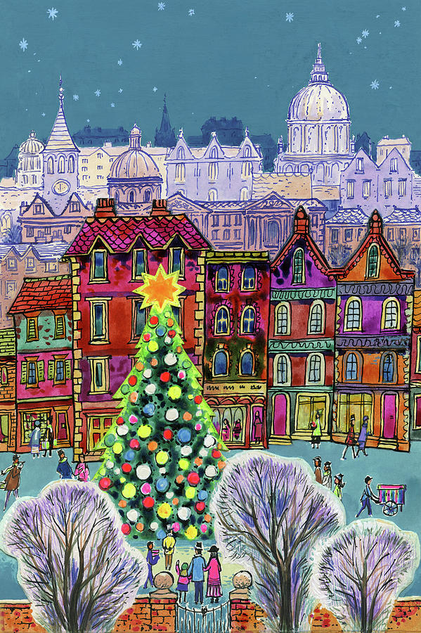 City Painting - The Christmas Tree by Stanley Cooke