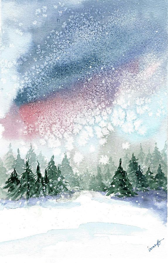 Christmas Painting - The Christmas Trees by Irene Bacchi