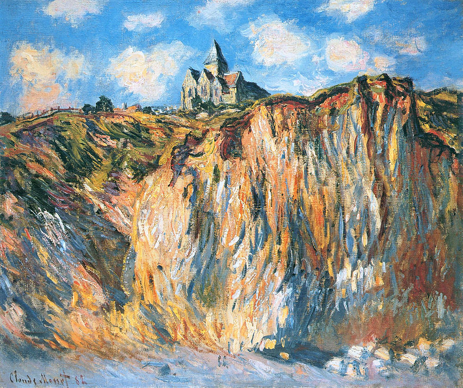 Claude Monet Painting - The Church At Varengeville Against The Sunlight by MotionAge Designs