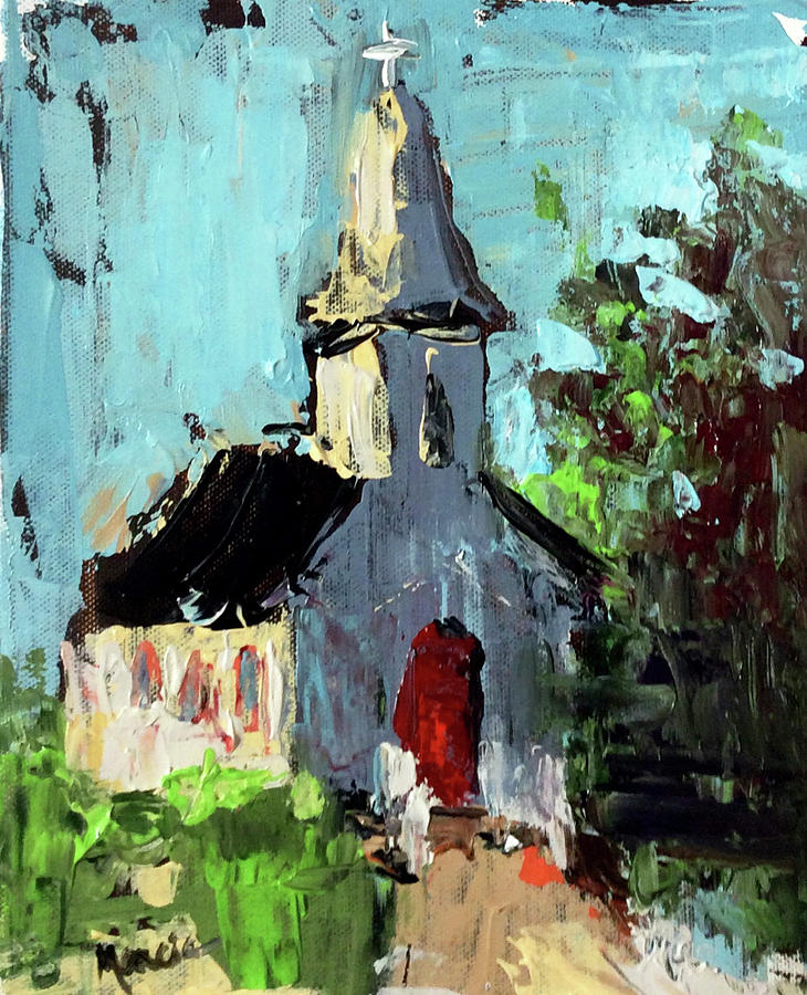 The Church in the Wildwoods Painting by Marcia Hodges