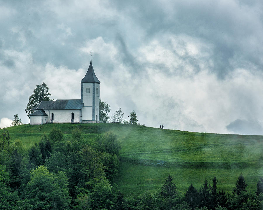 Tree Photograph - Church in the Clouds by Lindley Johnson