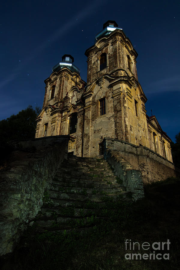 The Church of the Visitation at the full moon Photograph by Michal Boubin