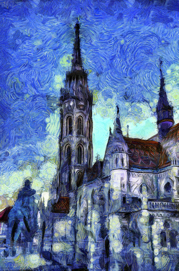 The Church Vincent Van Gogh Mixed Media by David Pyatt