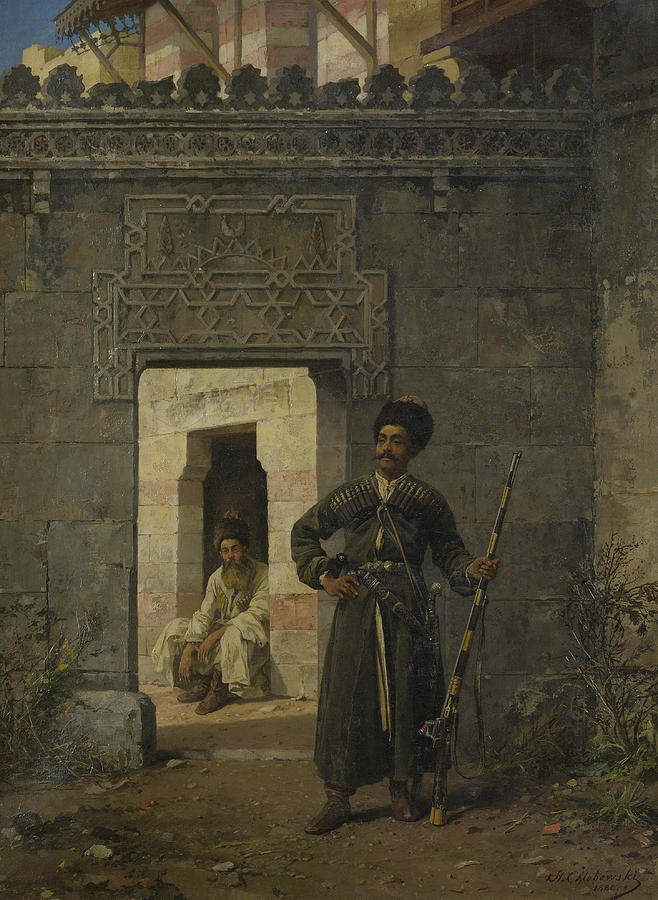 The Circassian Guards Painting by Stanislaw Chlebowski