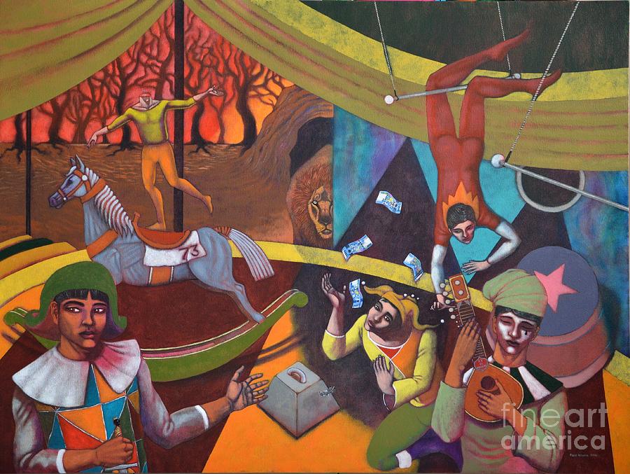 The Circus at the Lions Den Painting by Paul Hilario