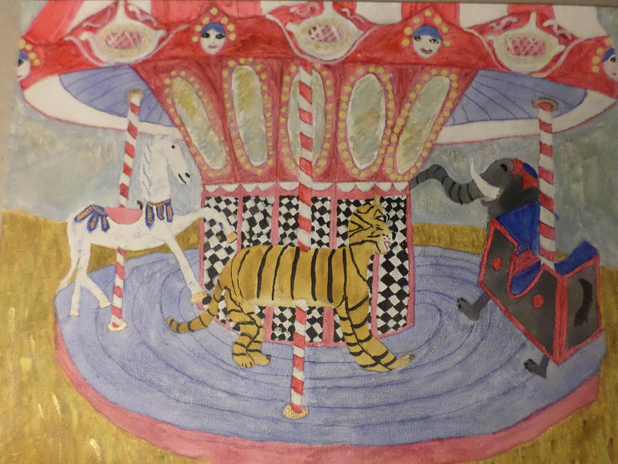 The Circus Carousel Painting By Kelly Etheridge - Fine Art America