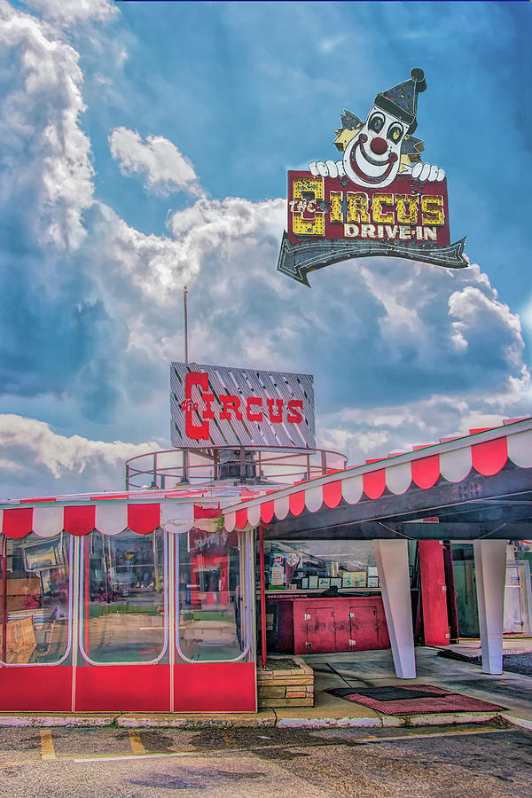 The Circus Drive In Restaurant And Sign Photograph by Gary Slawsky