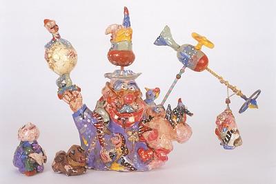 Master Mixed Media - The Circus Merry-go-round by Mirel Goldenberg Master Mixed Media - The Circus Merry-go-round by Mirel Goldenberg
