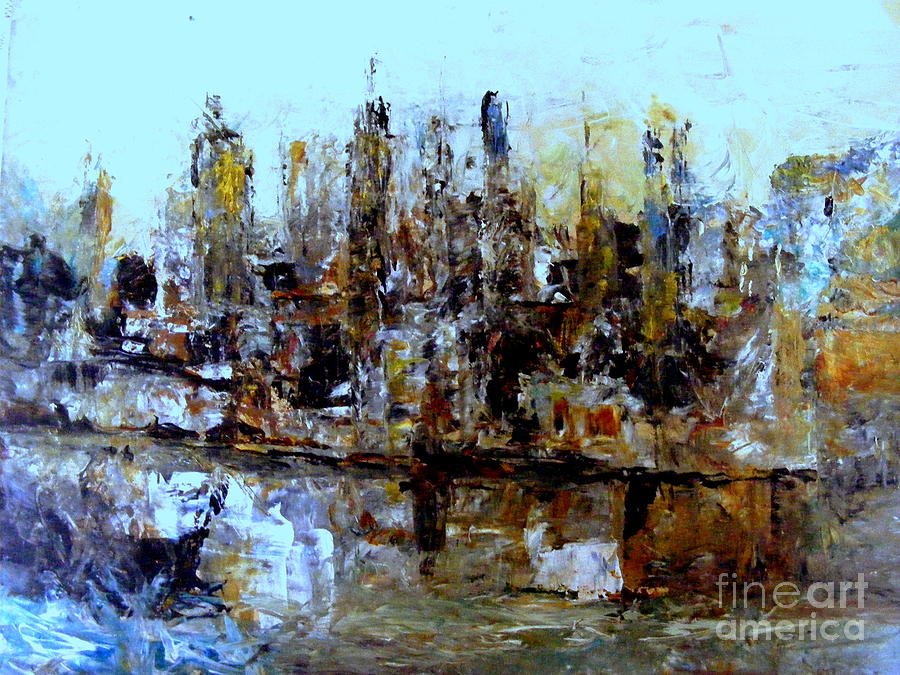 The City 3 Painting by Nancy Kane Chapman