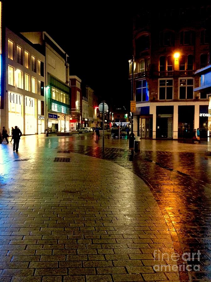 Liverpool City Photograph - The City Centre At Night 2 by Joan-Violet Stretch
