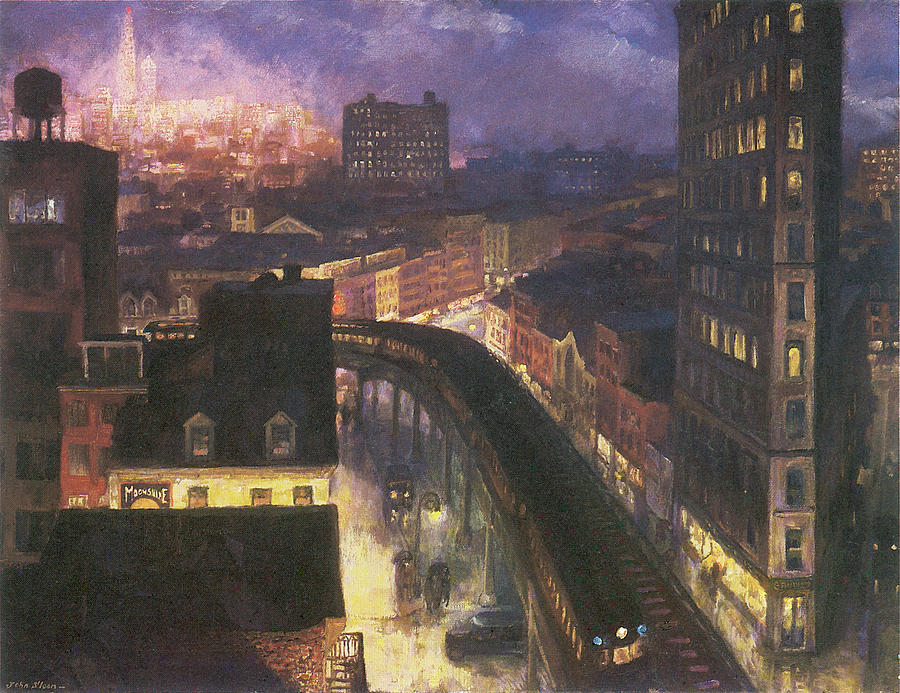 The City from Greenwich Village Photograph by John Sloan