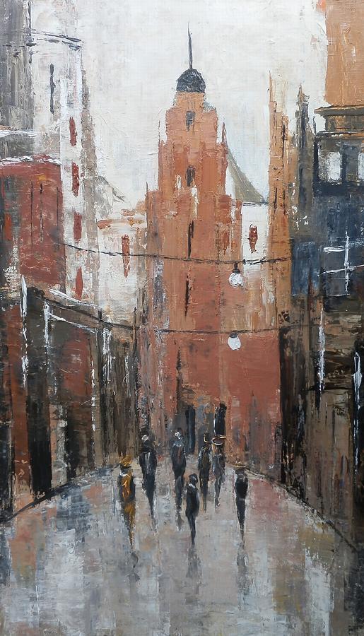 The city Painting by Maria Karalyos - Fine Art America