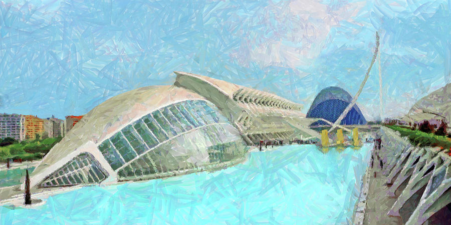 The City of Arts and Sciences - Valencia Spain Digital Art by Digital Photographic Arts