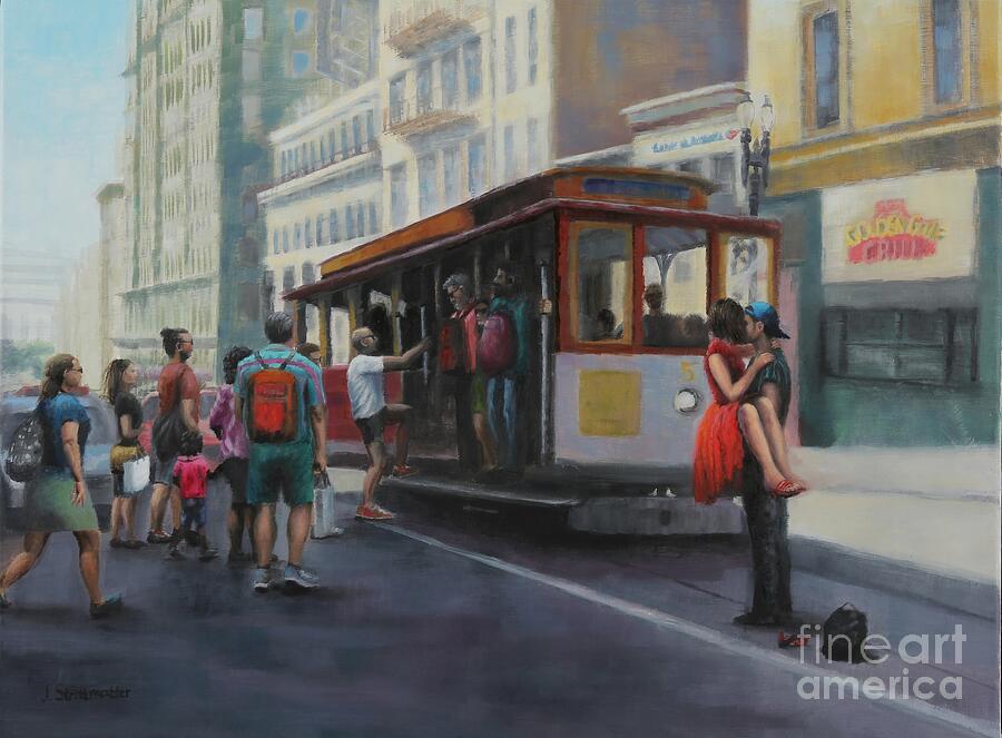 San Francisco Painting - The city of free love by Julia Strittmatter