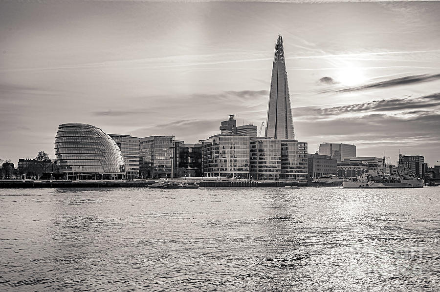 London Photograph - The City over the River Thames - sunset by Mariusz Talarek