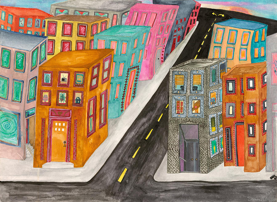 The City Painting - The City by Sharon Miller
