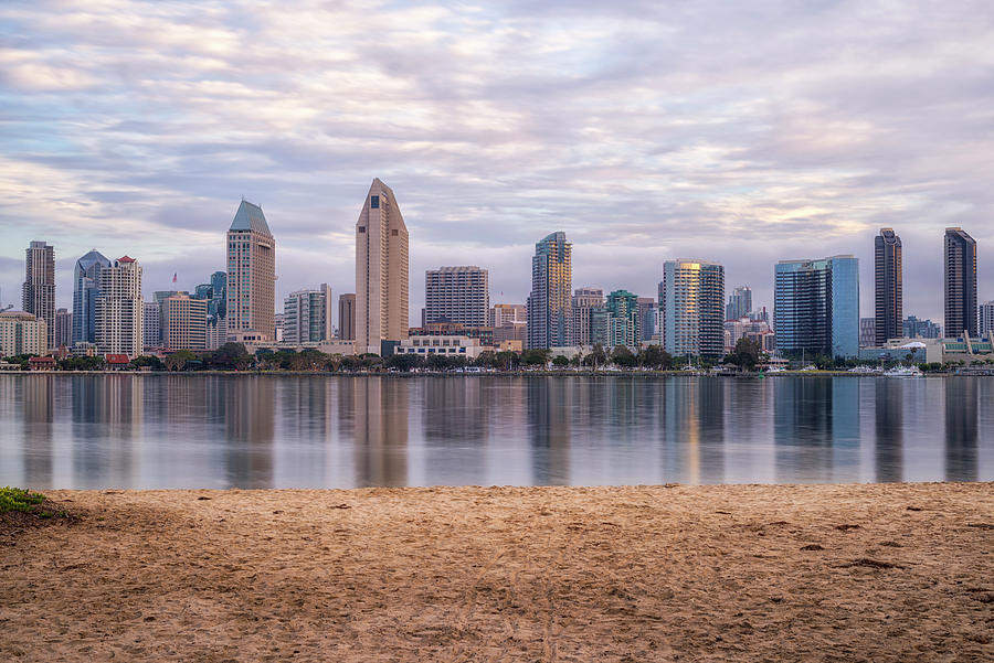 Reflection From The Shore San Diego Skyline Photograph by Joseph S Giacalone